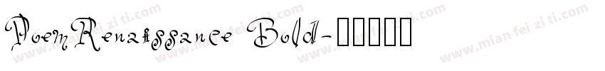 PoemRenaissance Bold字体转换